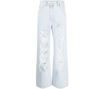 Weite Jeans im Distressed-Look