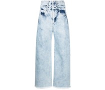 Boyfriend-Jeans mit doppeltem Bund
