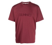 T-Shirt mit Logo-Stickerei