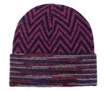 Beanie mit Zickzackmuster