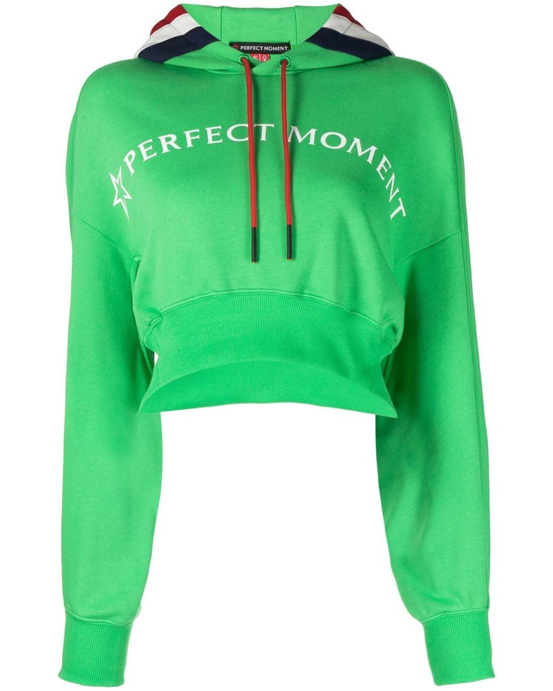 Perfect Moment Damen Cropped-Hoodie mit Logo