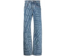 Straight-Leg-Jeans mit Logo-Print