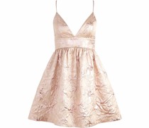 Jacquard-Minikleid mit Blumenmuster