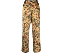 Gerade Hose mit Blumen-Print