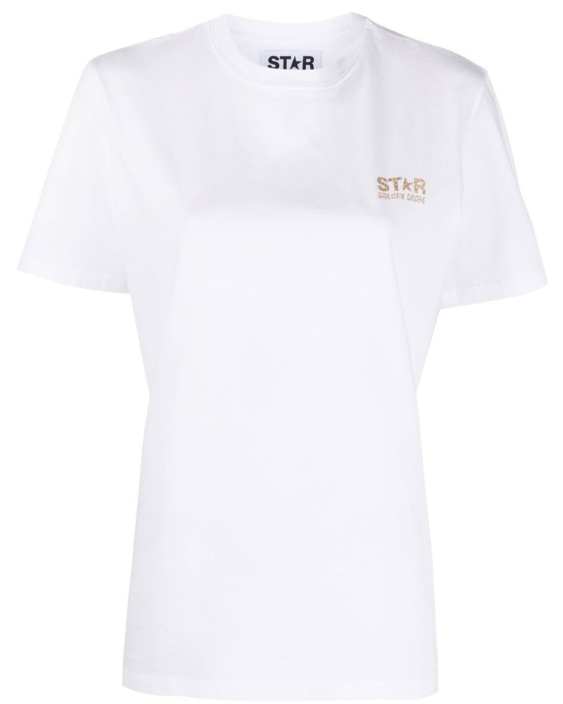 Golden Goose Damen T-Shirt mit Logo-Print EV7624