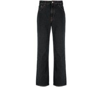Straight-Leg-Jeans mit Strass