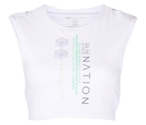 Cropped-Top mit Logo-Print