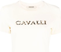 T-Shirt mit Logo-Stickerei