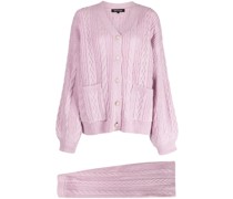 Perlenverziertes Cardigan-Set