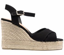 Plateau-Espadrilles mit Schnalle