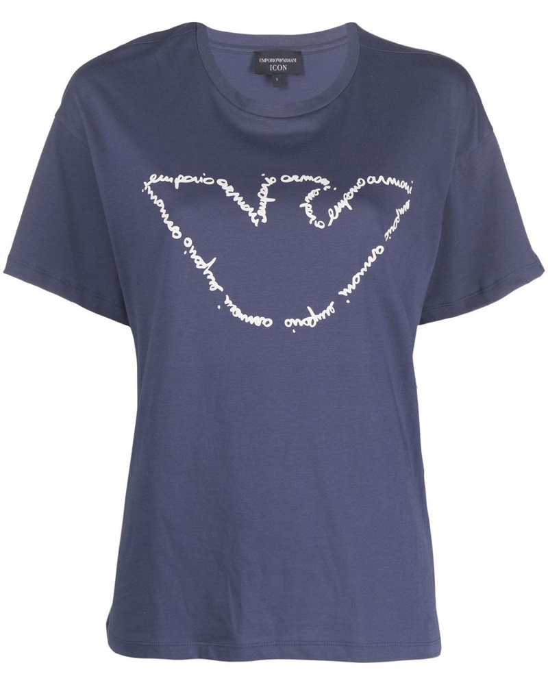 Emporio Armani Damen T-Shirt mit Logo-Print