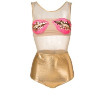 Badeanzug mit Lippen