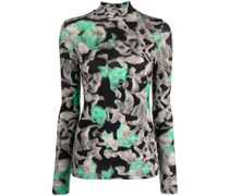 Jerseyoberteil mit Blumen-Print