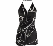 Neckholder-Top mit grafischem Print