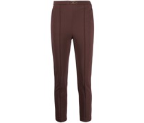 Cropped-Hose mit Logo-Schild