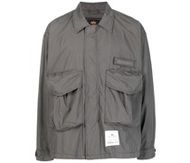 Military-Jacke mit Logo-Patch