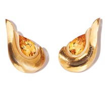 18kt Gleam Gelbgoldohrstecker mit Zitrin