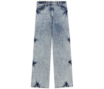 Jeans mit Batikmuster