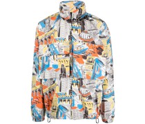 Kapuzenjacke mit grafischem Print