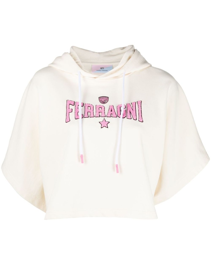 Chiara Ferragni Damen Hoodie mit kurzen Ärmeln