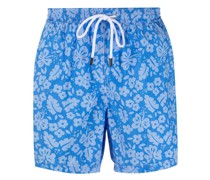 Badeshorts mit Blumen-Print