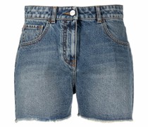 Ausgefranste Jeans-Shorts mit Palme