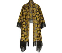 Cape-Mantel mit Jacquardmuster