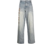 Jeans mit Logo-Print