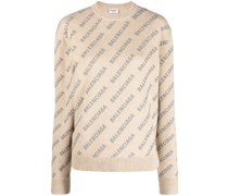 Pullover mit Intarsien-Logo