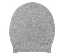 Strickmütze mit Pailletten