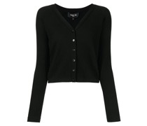 Gerippter Cardigan mit V-Ausschnitt
