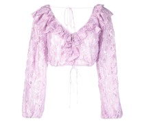 Rüschenbluse aus floraler Spitze