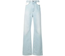 Weite Jeans mit Cut-Outs