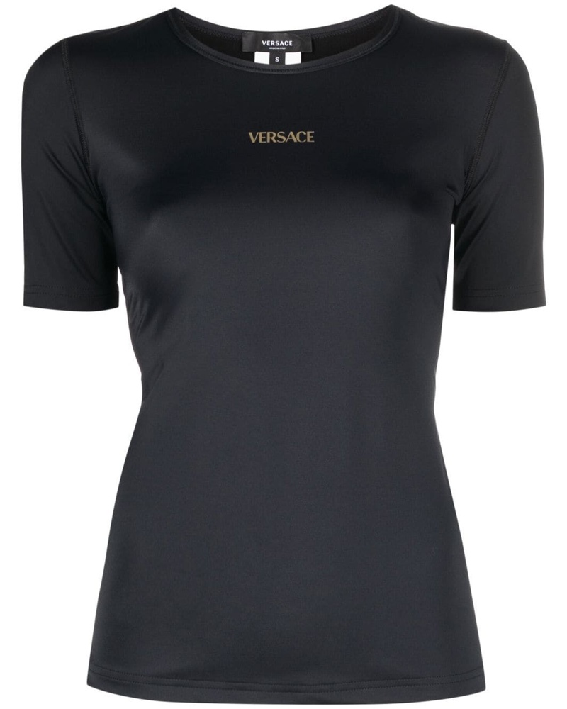 Versace Damen T-Shirt mit rundem Ausschnitt