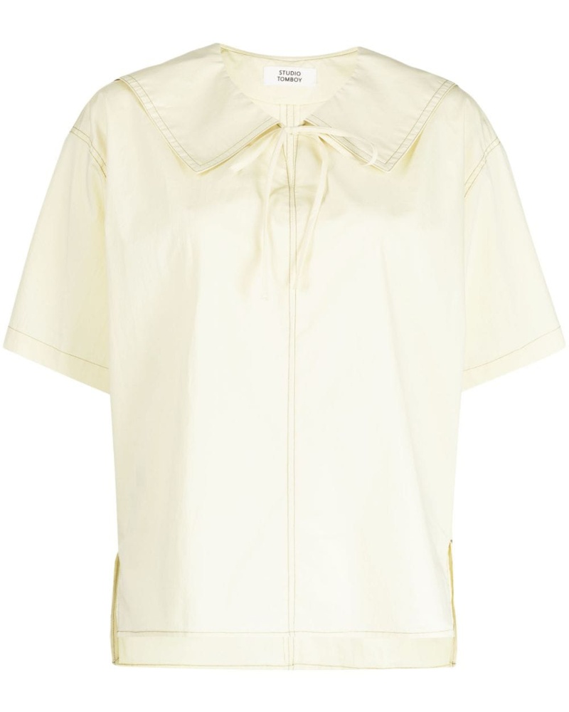 STUDIO TOMBOY Damen Bluse mit Schnürung