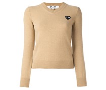 Wollpullover mit Herz-Patch