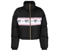 Gefütterte Jacke mit Logo-Print