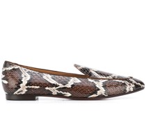 Loafer mit Schlangenleder-Optik
