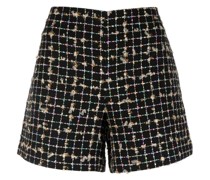 bouclé textured short shorts