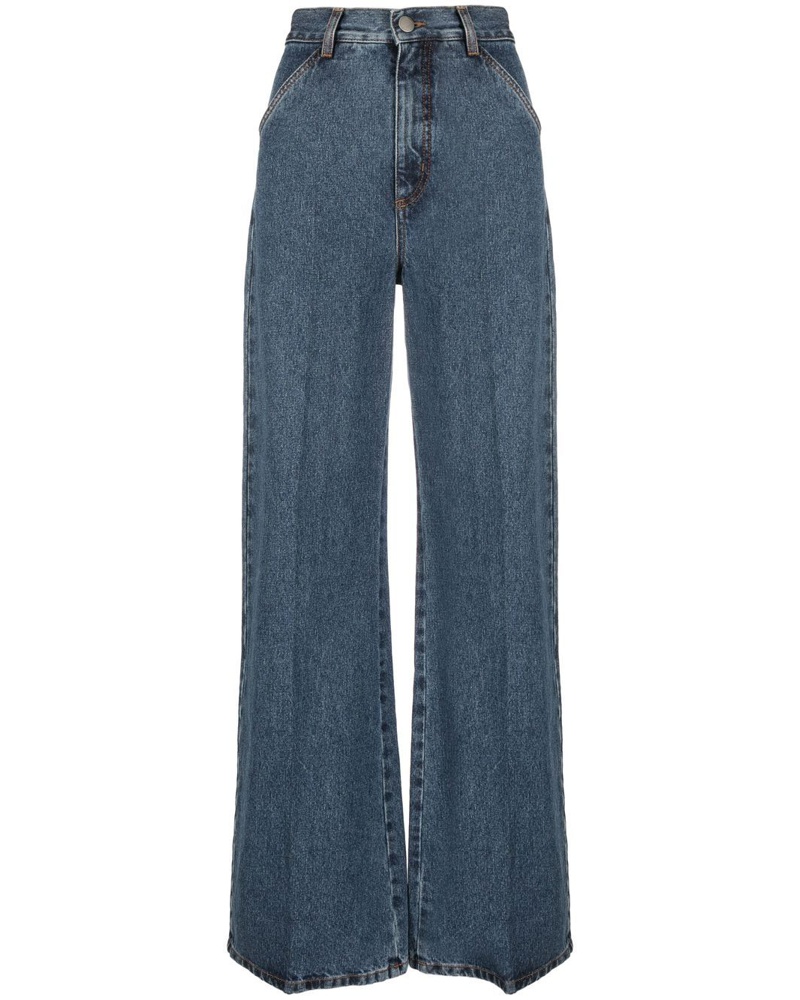 Chloé Damen Weite High-Waist-Jeans