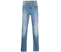 Ausgeblichene Straight-Leg-Jeans