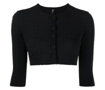 Cropped-Cardigan mit Texturen
