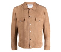 Wildlederjacke mit Knöpfen
