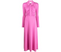 ruched-detail A-line maxi dress