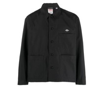 Hemdjacke mit Logo-Print
