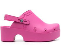 Slingback-Mules mit Plateau 55mm