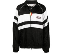Gestreifte Jacke mit Ketten-Print