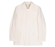 button-up cotton-blend jacket