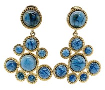 Vintage KJL Flawed Sapphire Earrings 1980s