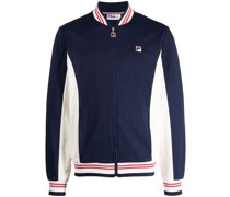 logo-patch zipped sweatshirt